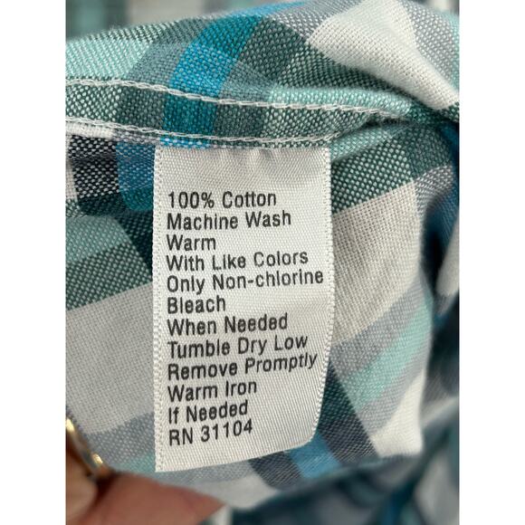 SaddleBred Oxford Check Multi-Color Long Sleeve Button-Up Men’s Shirt XLarge - Picture 10 of 11